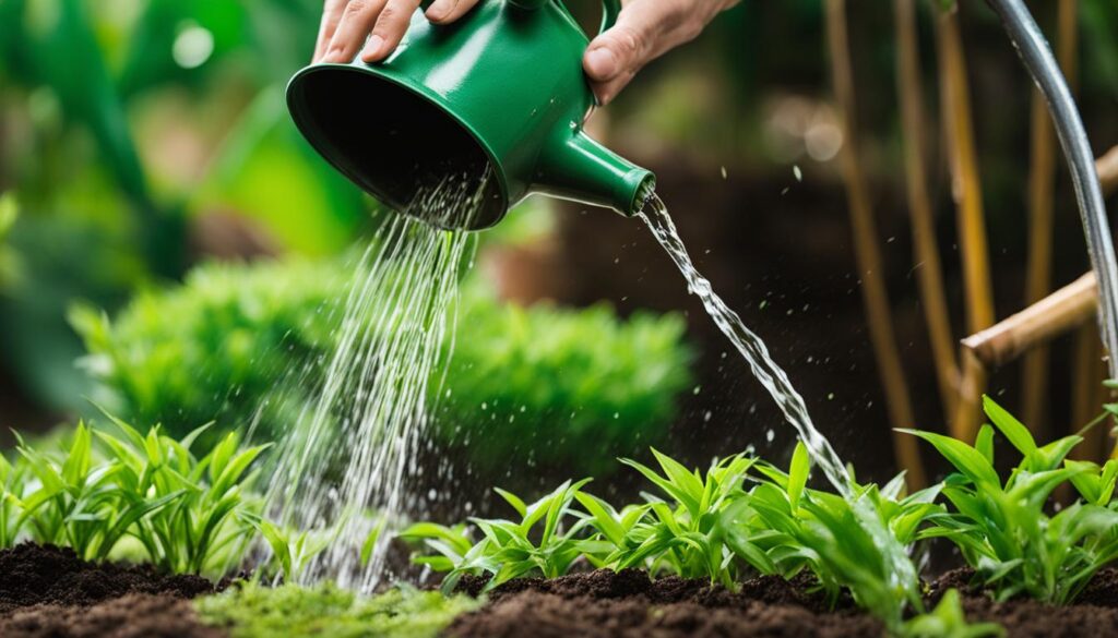 Bamboo watering