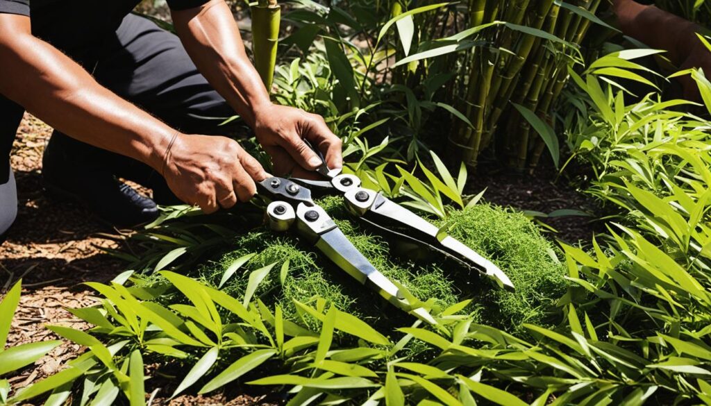 Buddha's Belly Bamboo Pruning