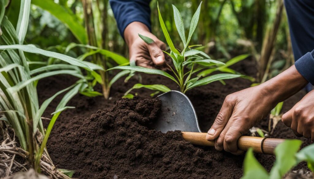 Planting Bambusa nutans