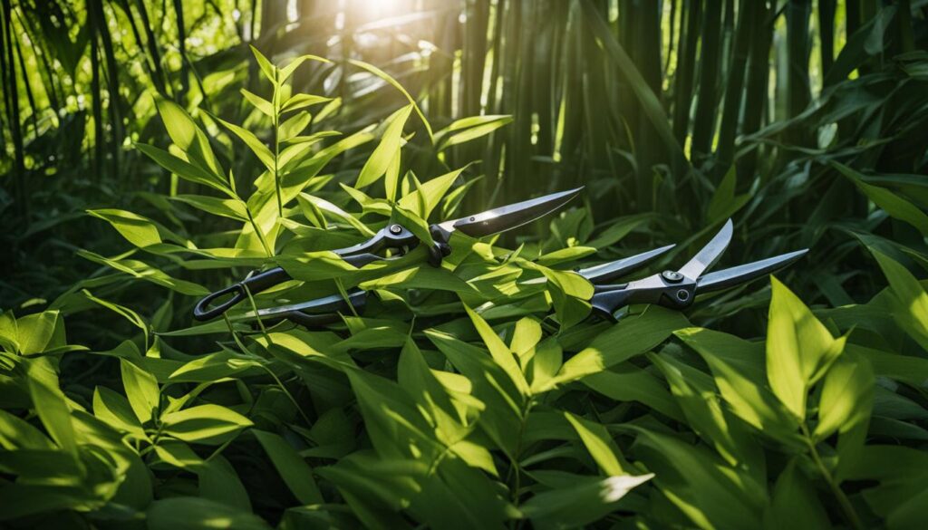 Pruning Bambusa nutans