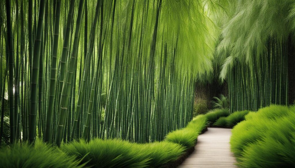 Silverstripe bamboo plants