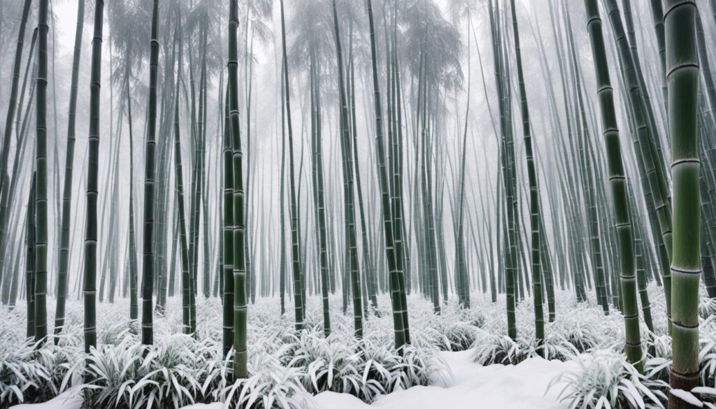 bamboo in winter