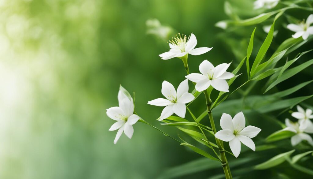 white flowering bamboo