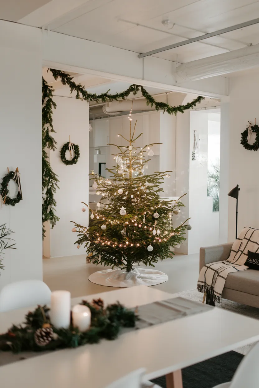 1. Minimalist Apartment Christmas Decor