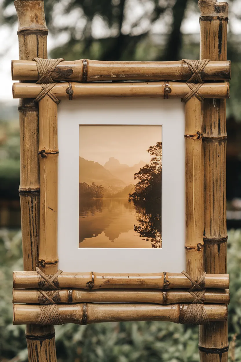 1. Traditional Rectangular Bamboo Frame