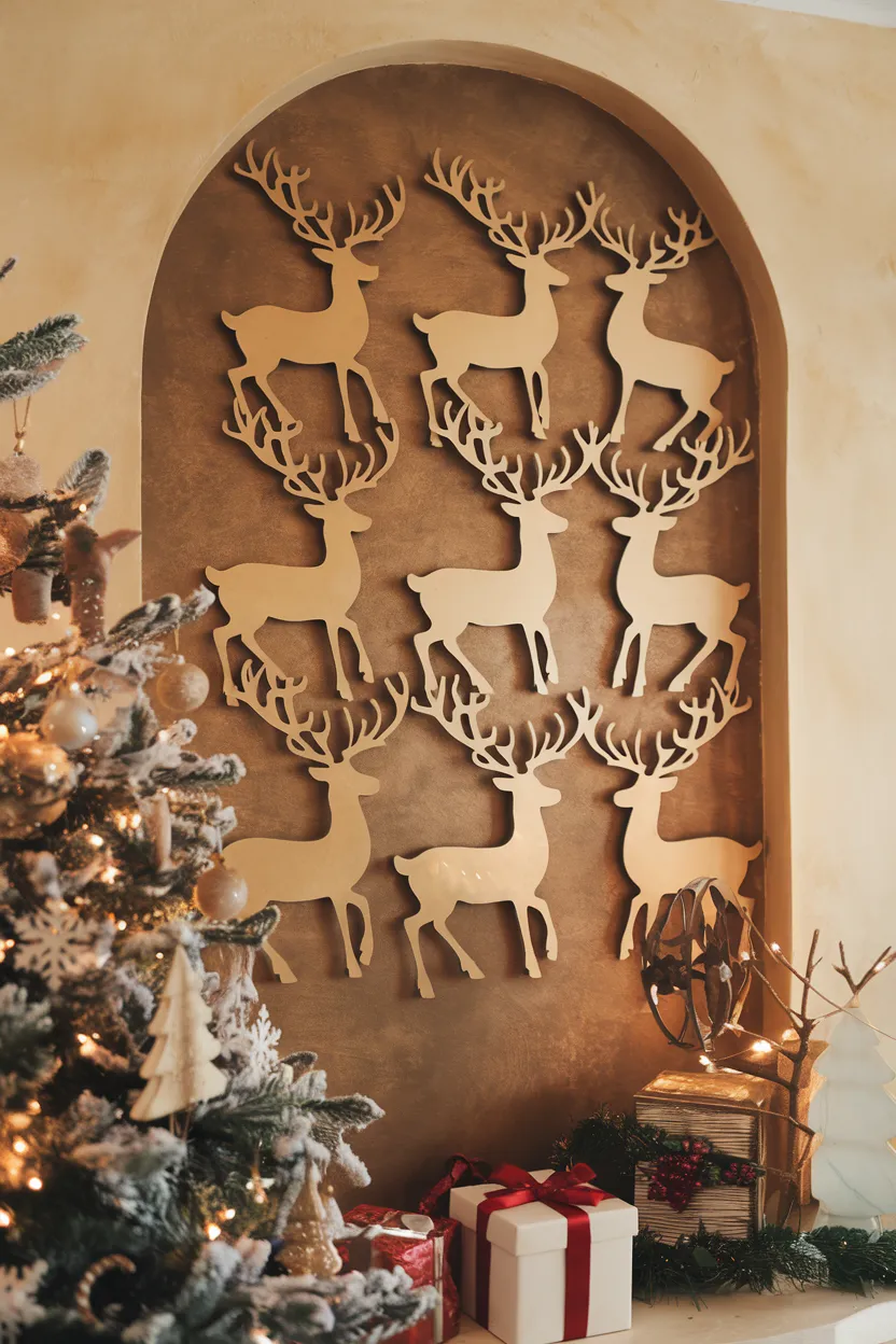 12. Reindeer Silhouette Wall Accent