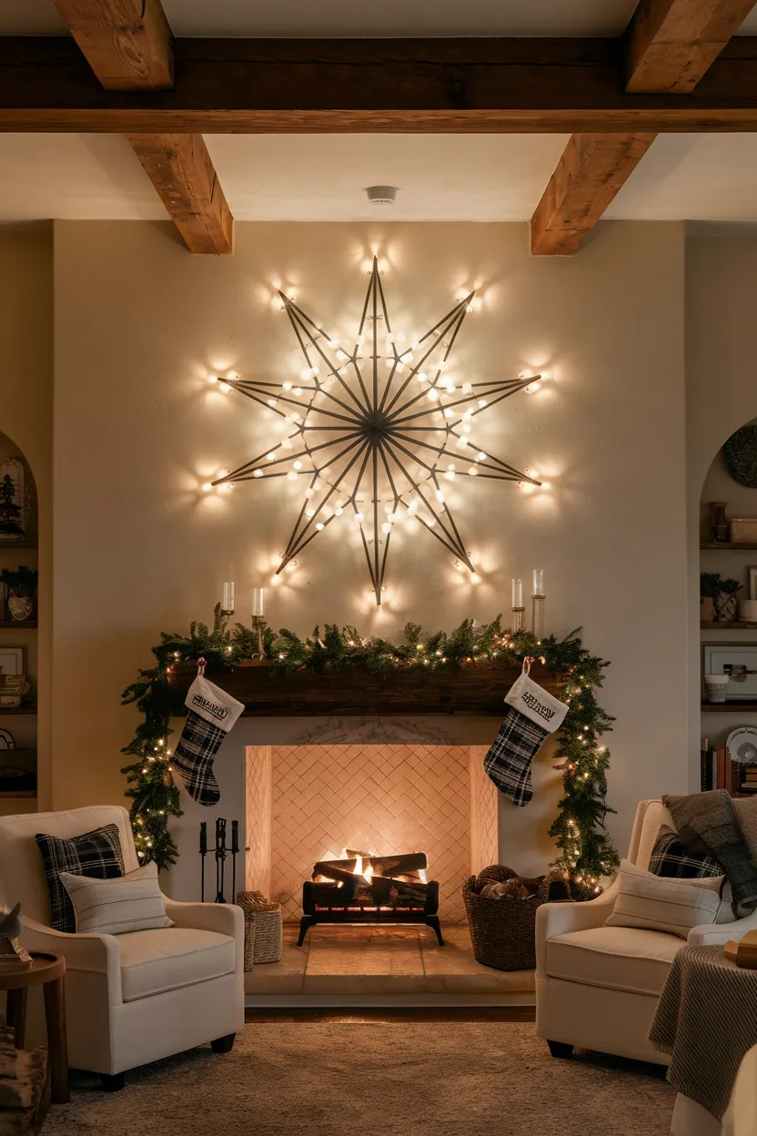 13. Christmas Light Up Wall Star