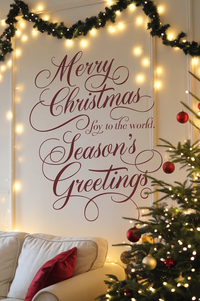 14. Holiday Script Wall Decal