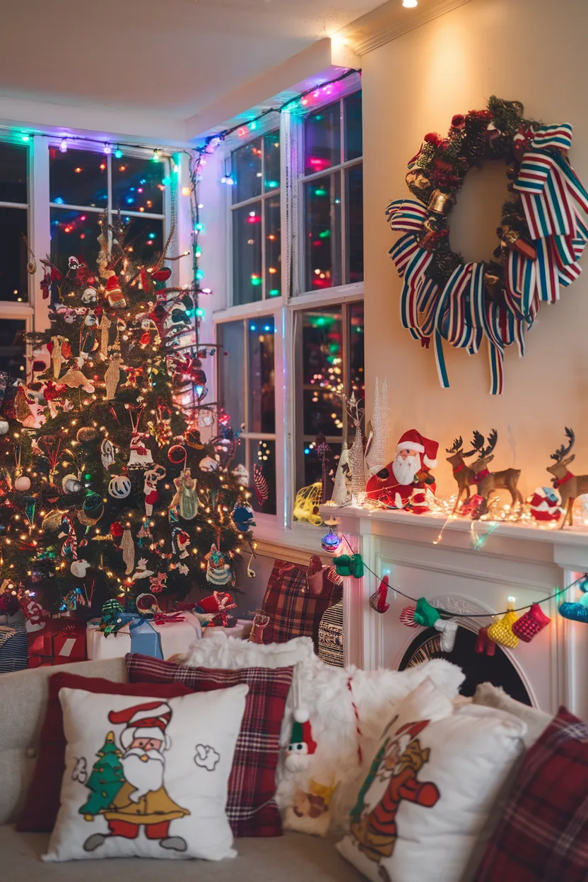 14. Whimsical Apartment Christmas Decor