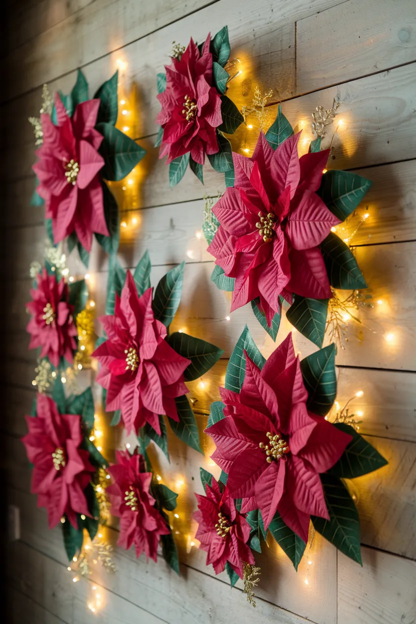 15. Poinsettia Wall Decoration Set