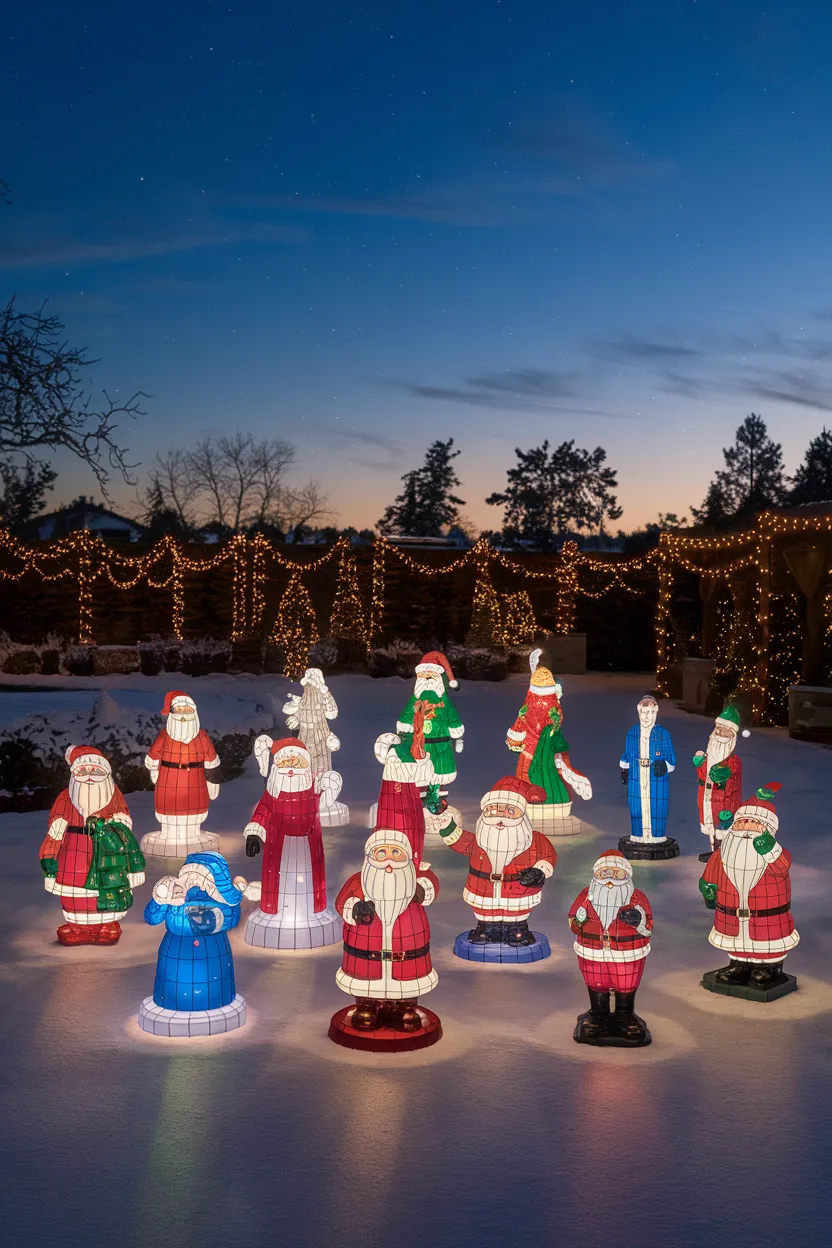 18. Santa Figurine Light Displays