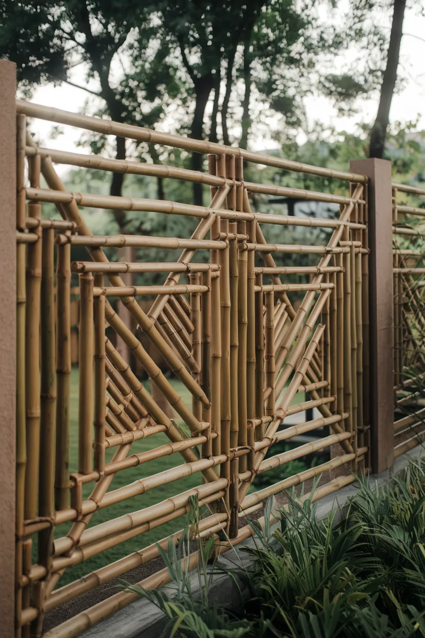 2. Layered Bamboo Wall