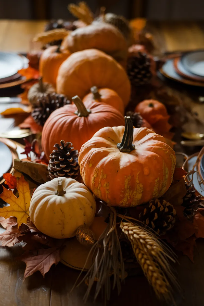 2. Rustic Pumpkin Arrangement