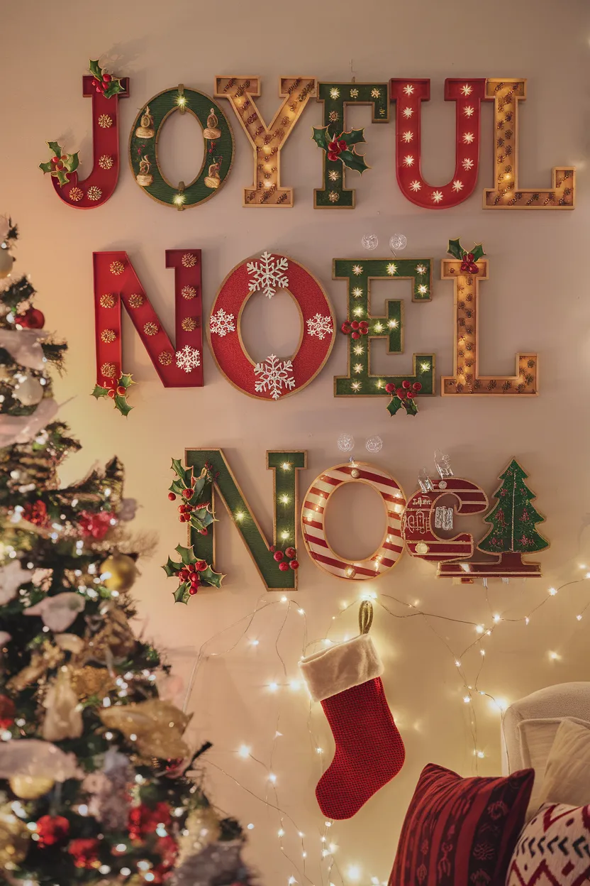 20. Joyful Noel Wall Letters