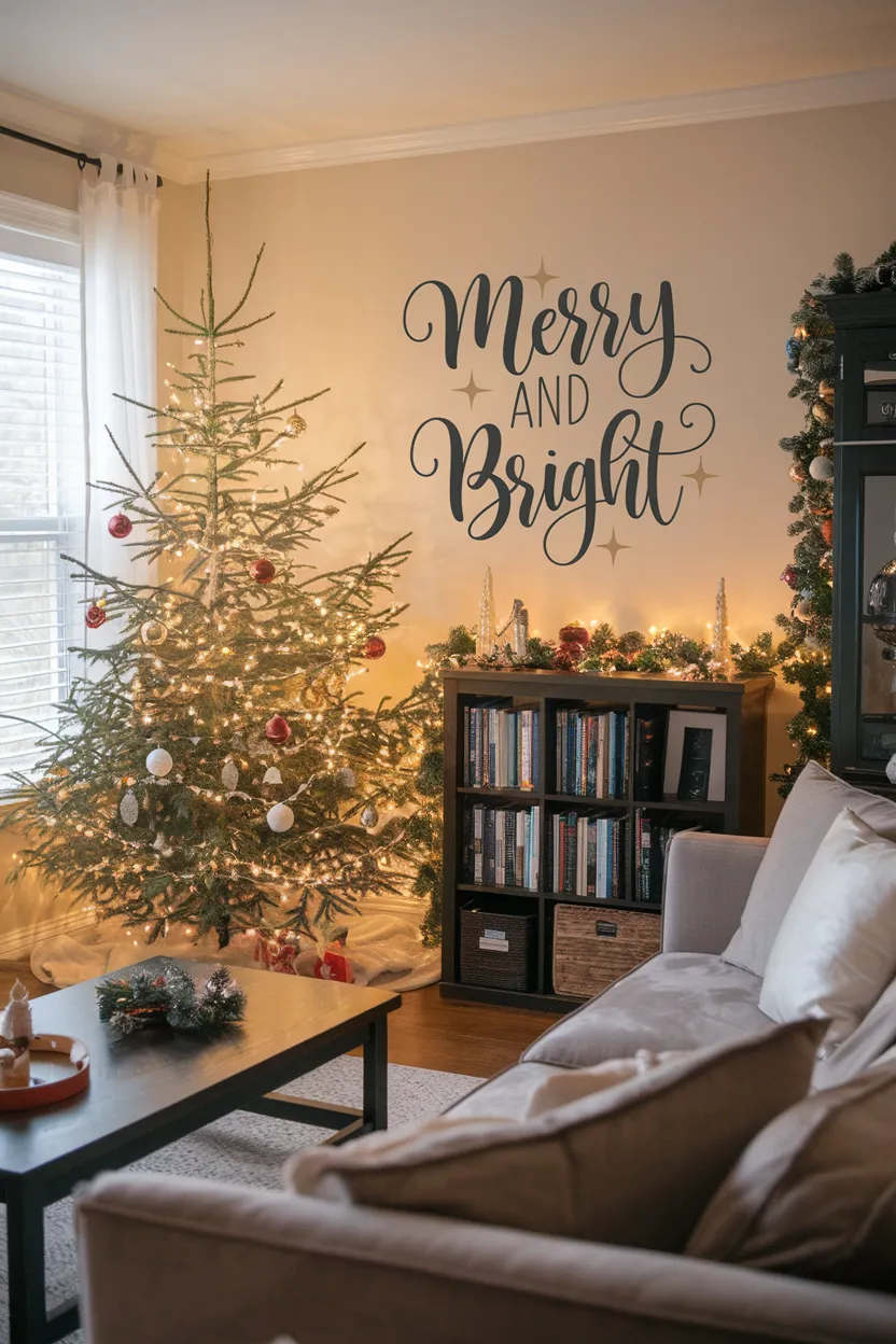 21. Merry and Bright Wall Cling