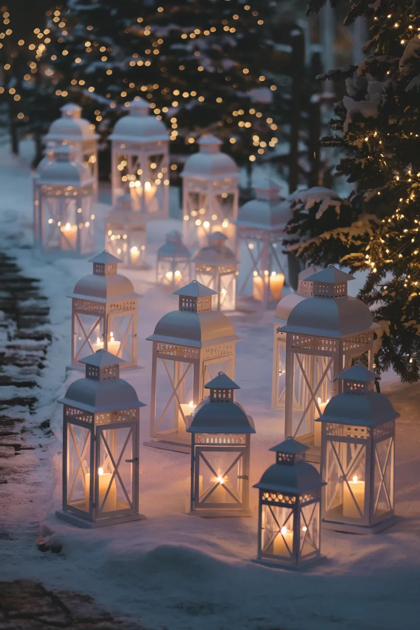 22. Christmas Lanterns with LED Candles