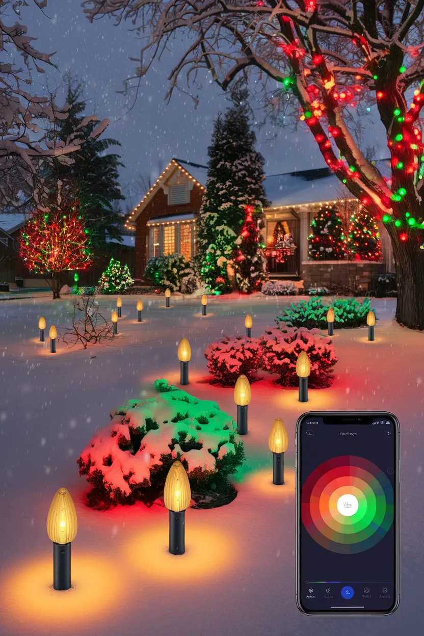 27. Bluetooth-Controlled Christmas Lights