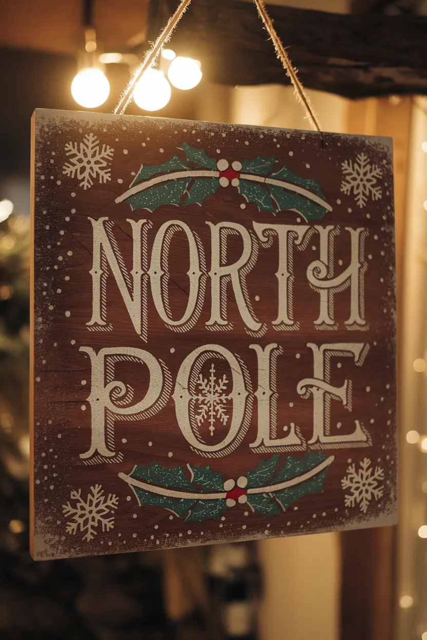 28. North Pole Wall Sign