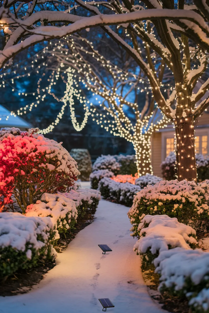 3. Solar-Powered Christmas Lights