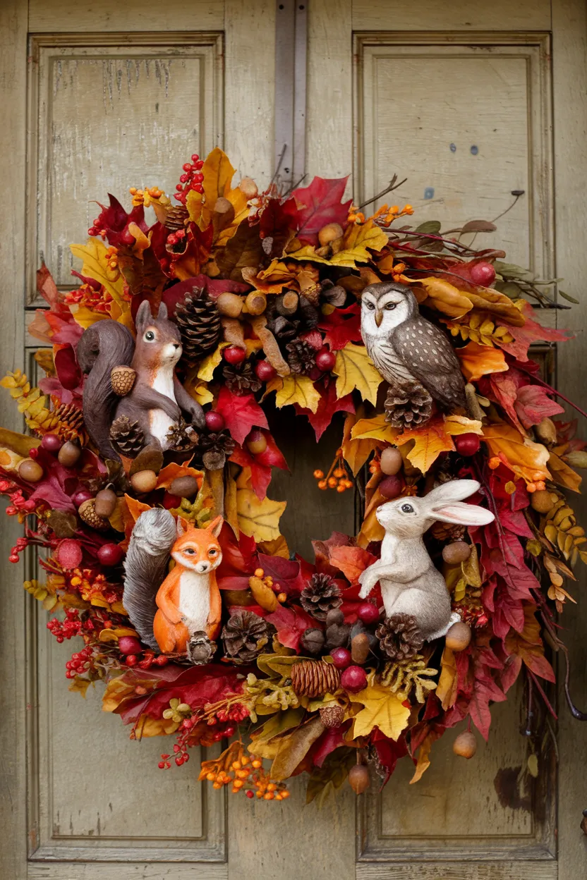 4. Woodland Creatures Wreath