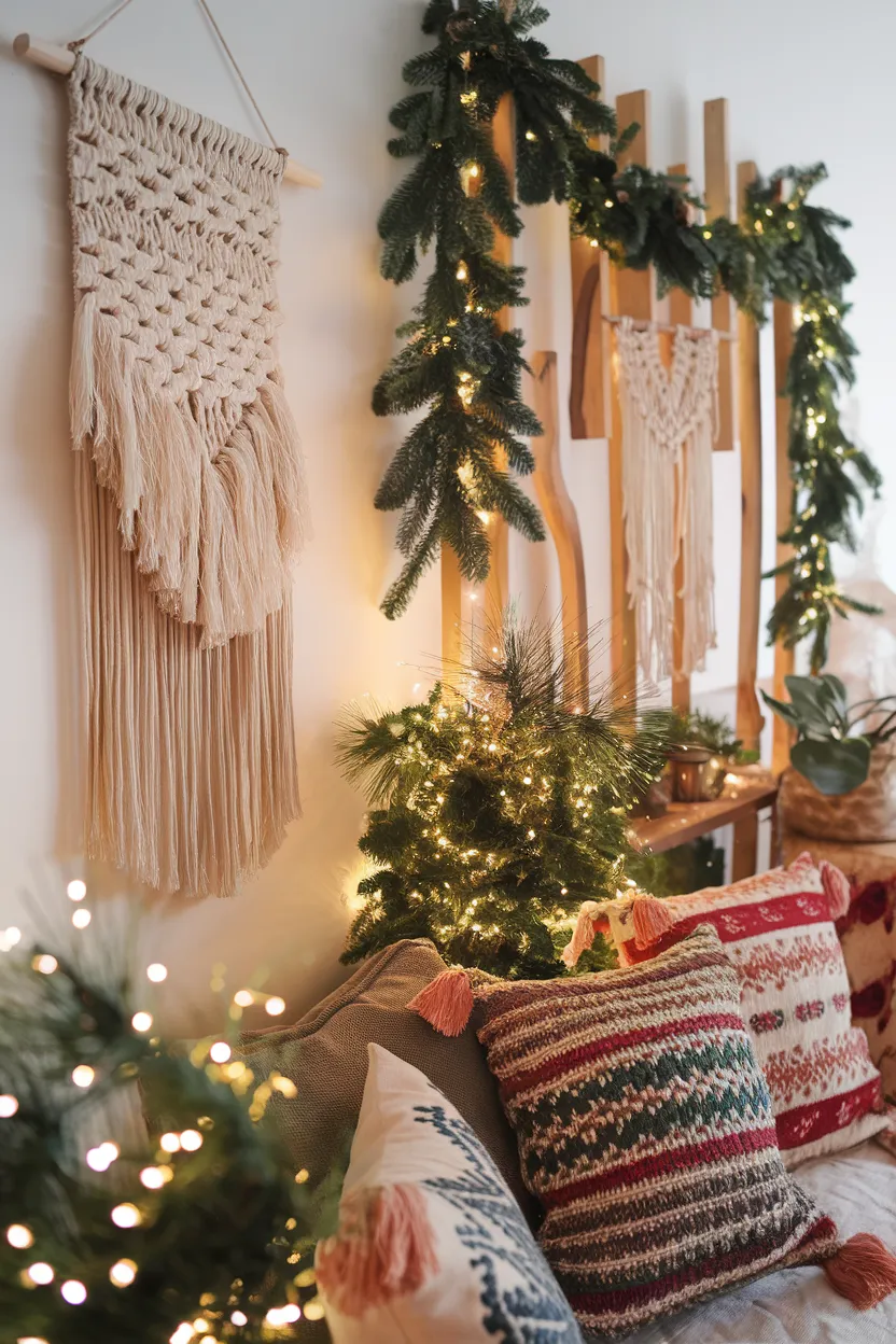 5. Boho Apartment Christmas Decor