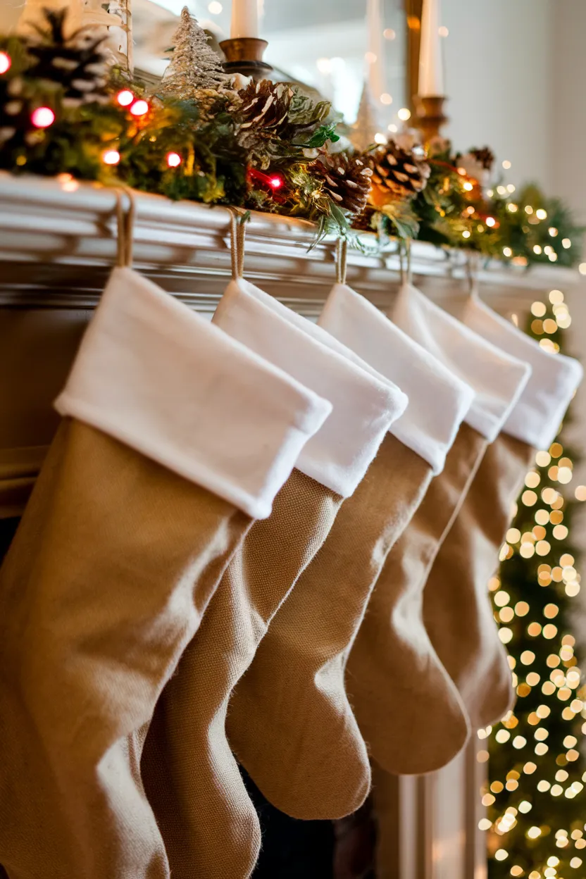 5. Rustic Burlap Stockings