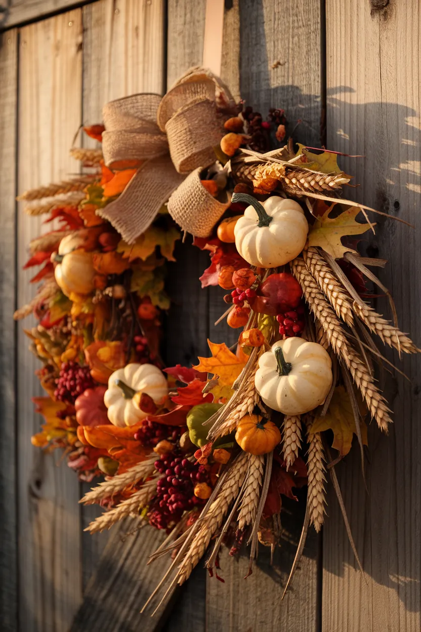 5. Rustic Farmhouse Wreath