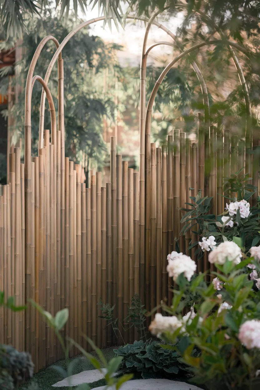 6. Curved Bamboo Barrier