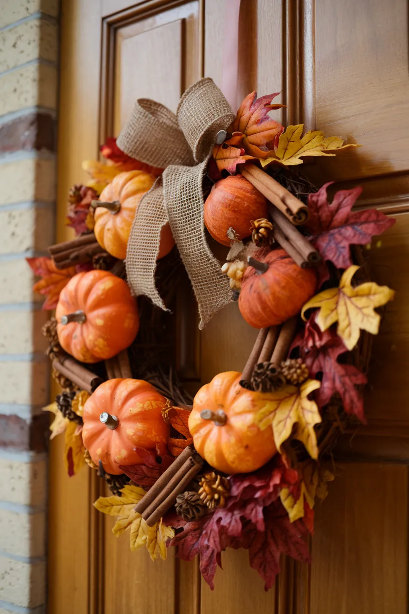 6. Pumpkin Spice Wreath