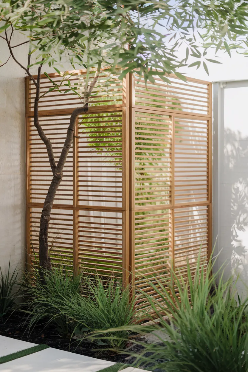 7. Bamboo Slat Partition