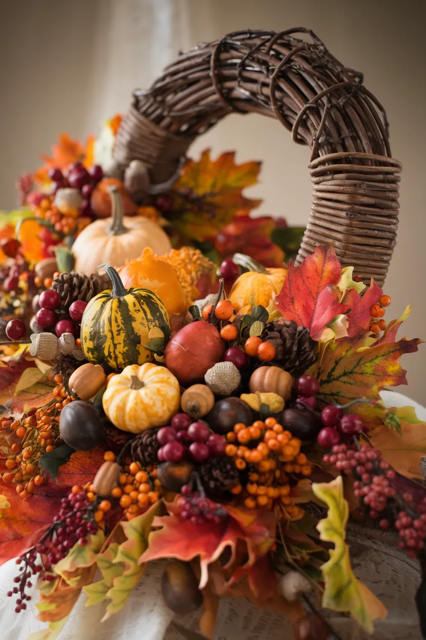 7. Cornucopia Wreath