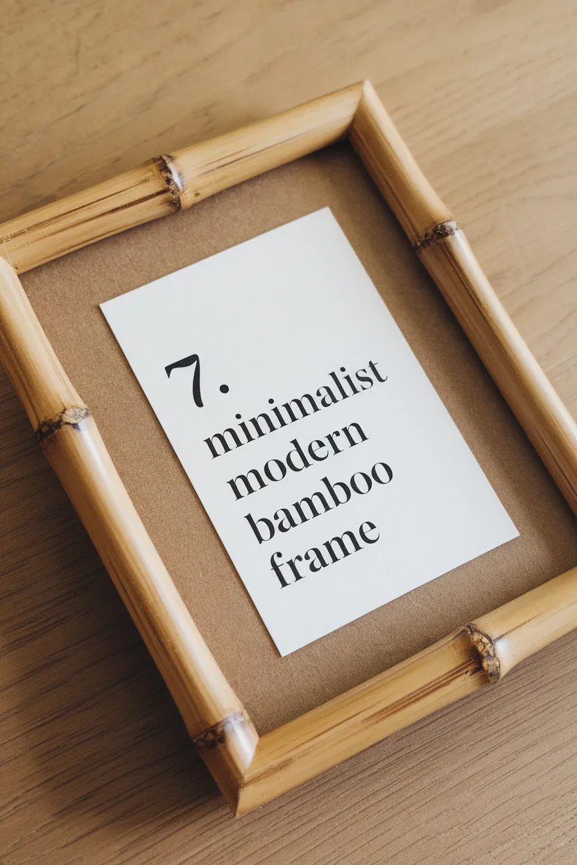 7. Minimalist Modern Bamboo Frame