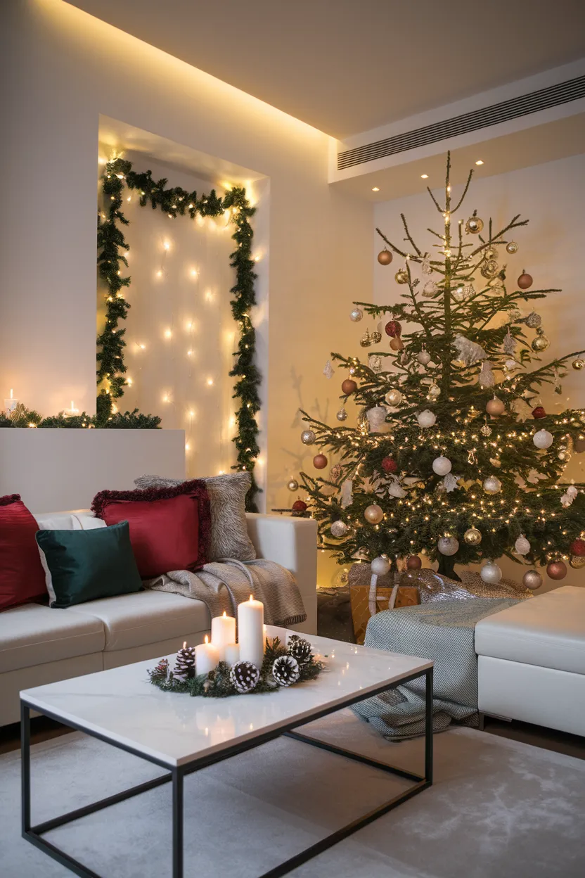 7. Modern Apartment Christmas Decor