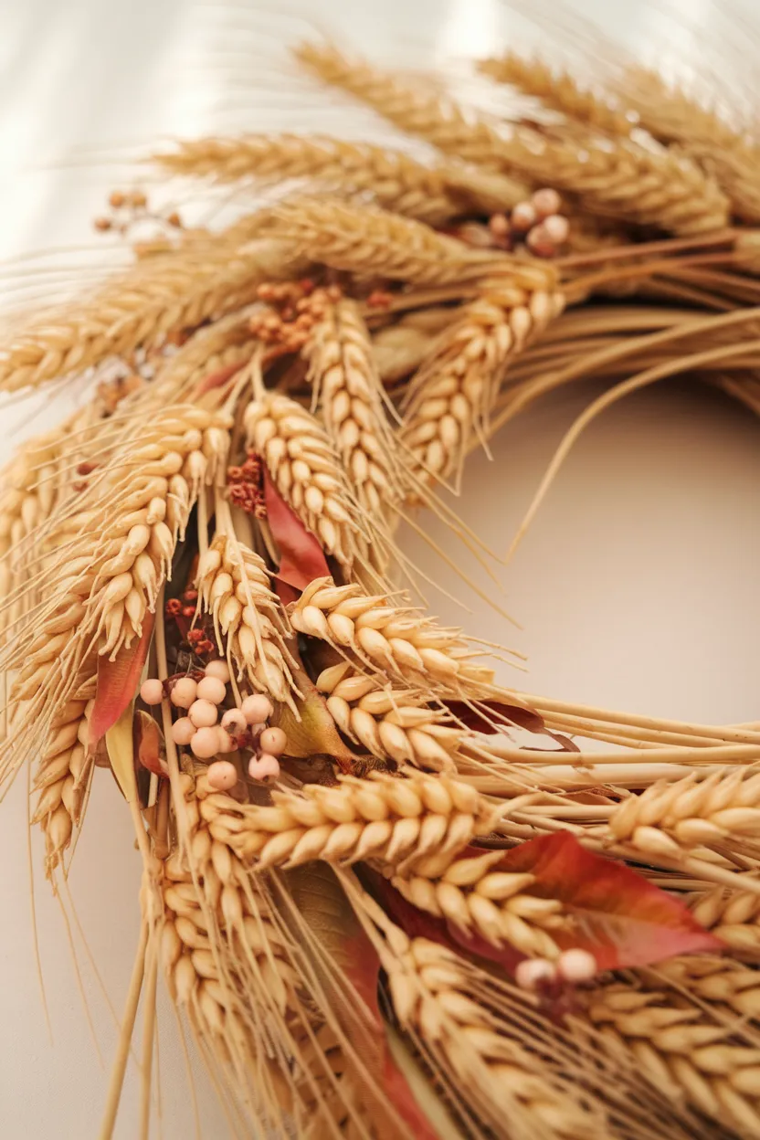 9. Golden Wheat Wreath