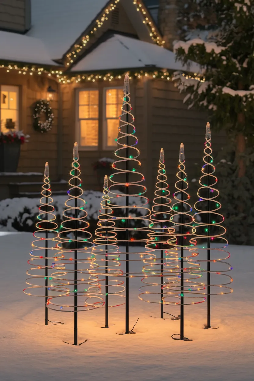 9. Spiral Christmas Tree Lights