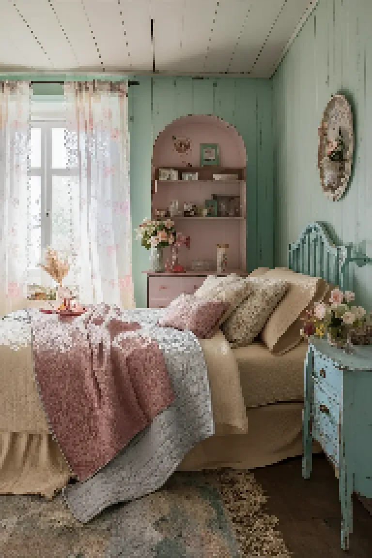 10. Shabby Chic Bedroom