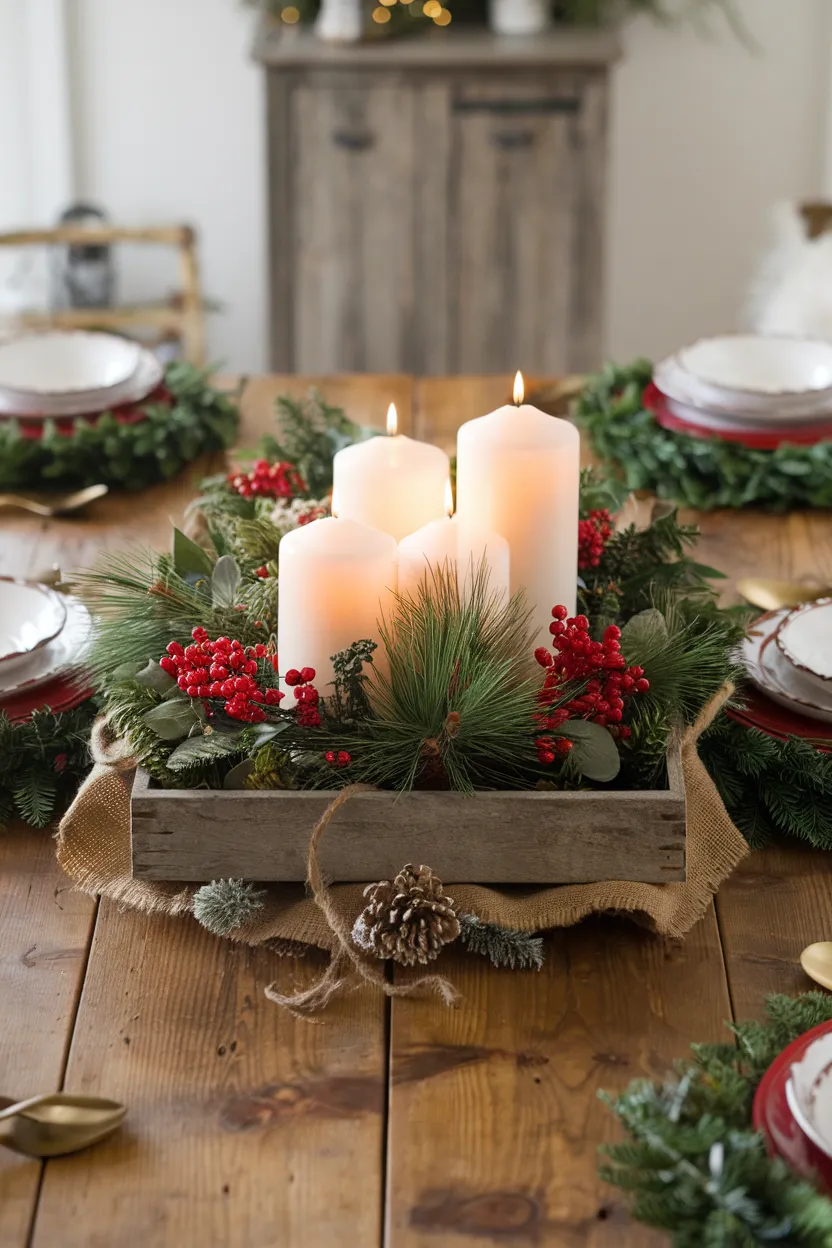 11. Farmhouse Table Centerpiece