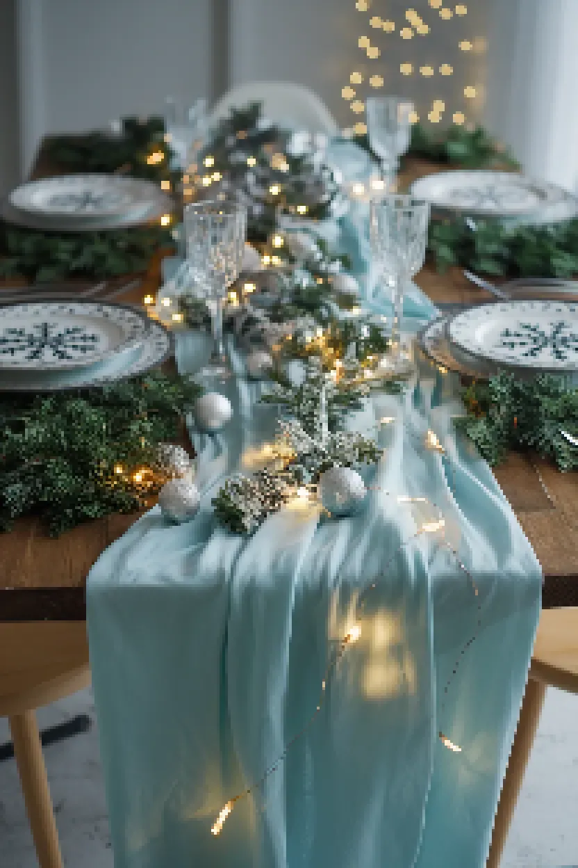 11. Powder Blue Table Runner