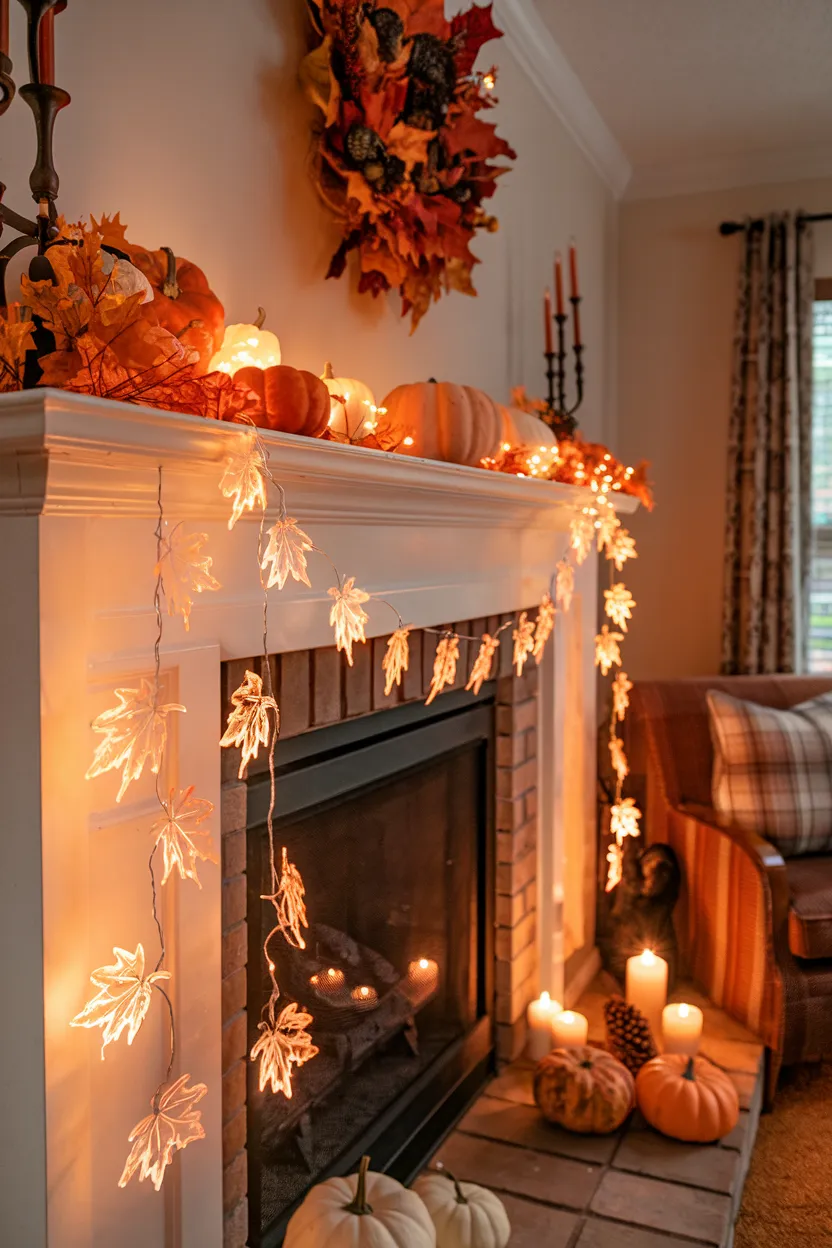 16. Maple Leaf String Lights