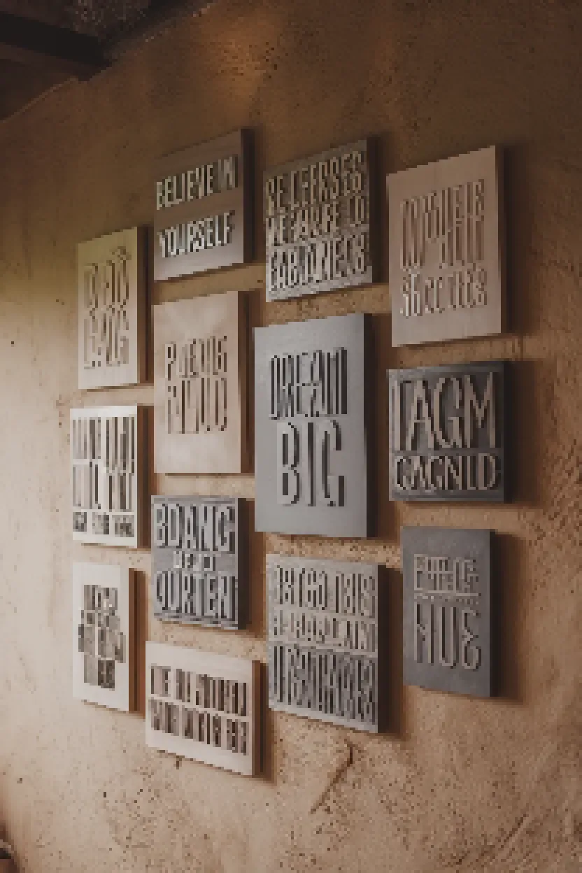 17. Typography Wall Plaques