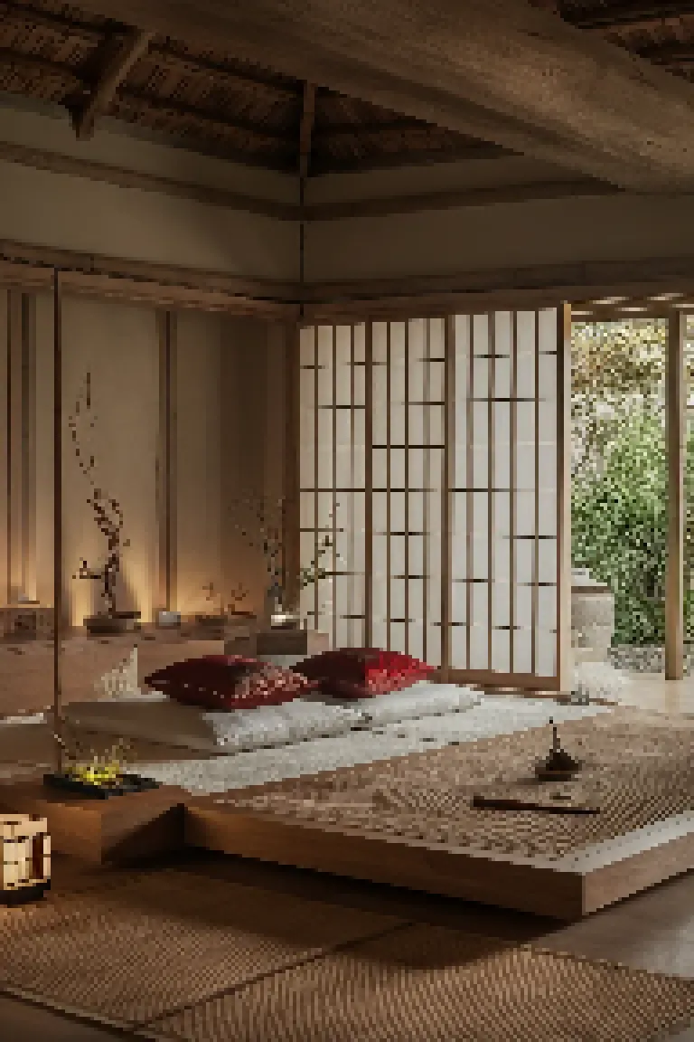 22. Asian Inspired Bedroom