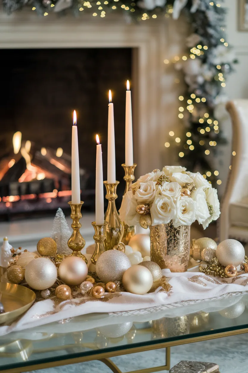 4. Elegant Gold and White Decor