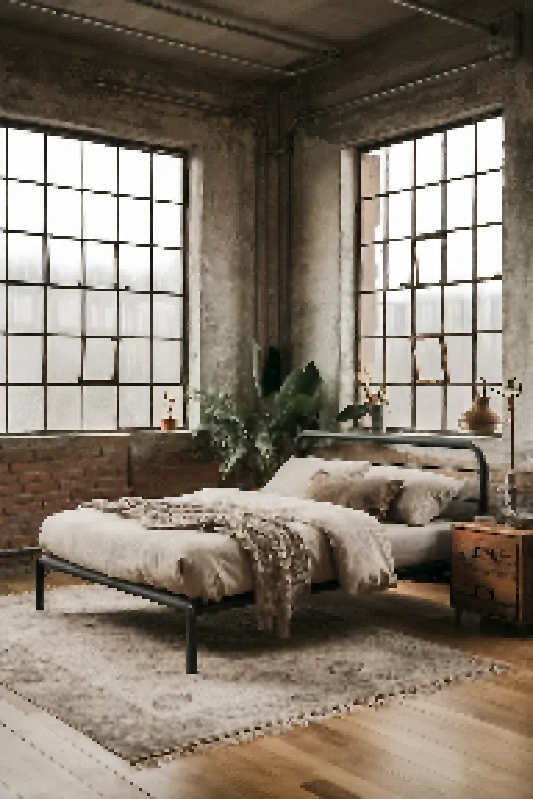 4. Industrial Loft Bedroom