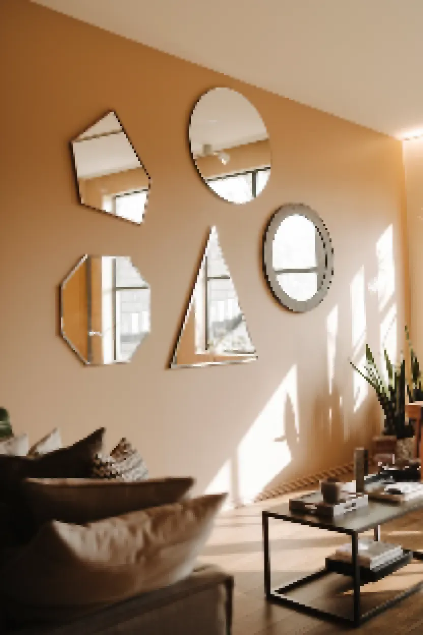 5. Geometric Mirror Decor