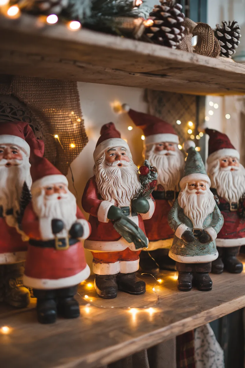 5. Vintage Santa Figurines