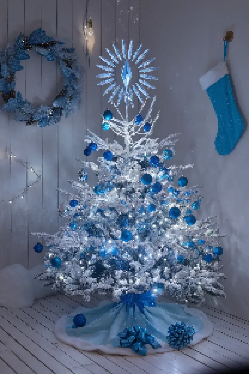 7. Blue Crystal Tree Topper