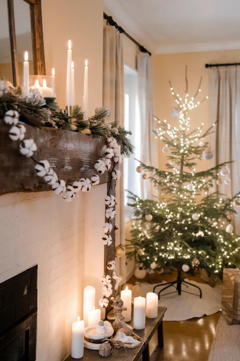 7. Cotton Ball Garland