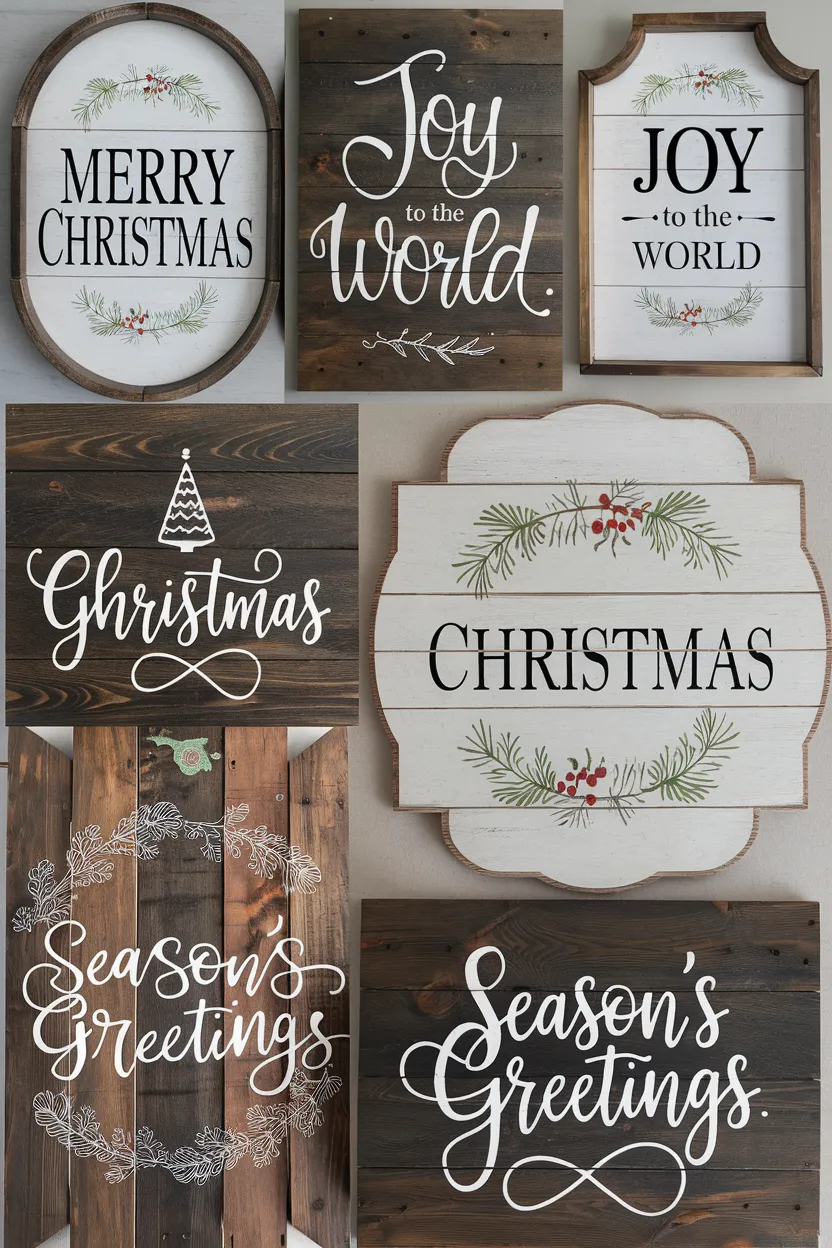 8. Reclaimed Wood Signs