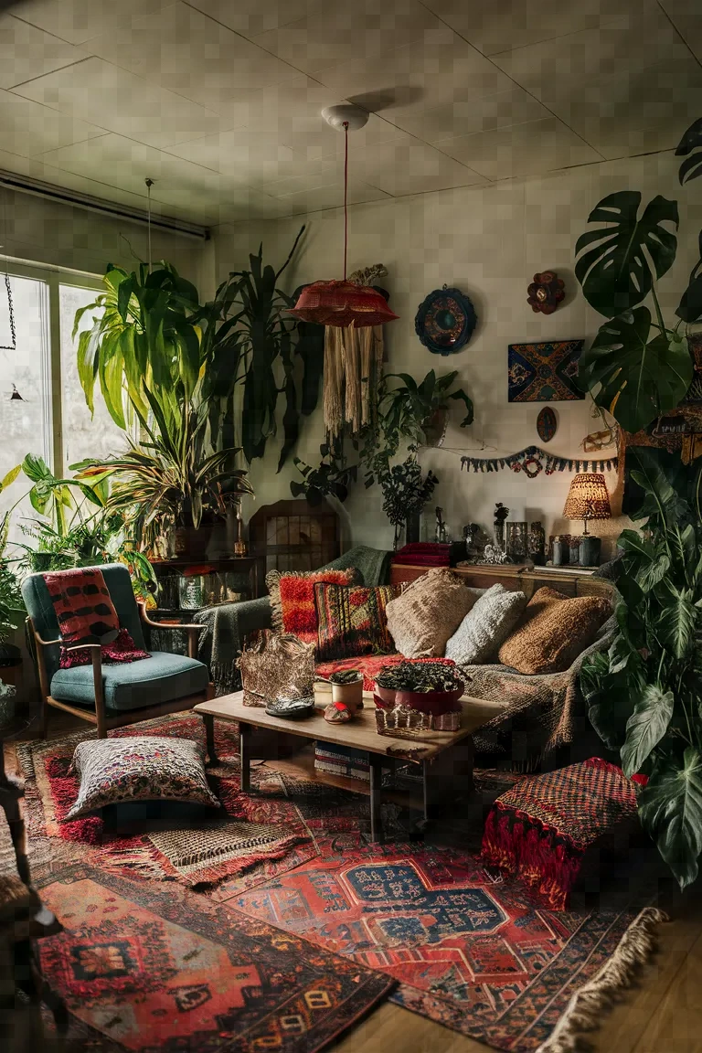 1. Eclectic Bohemian Living Room