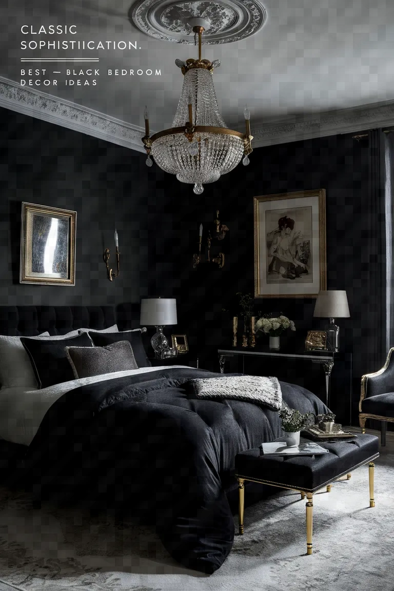 10. Classic Sophistication Best Black Bedroom Decor Ideas